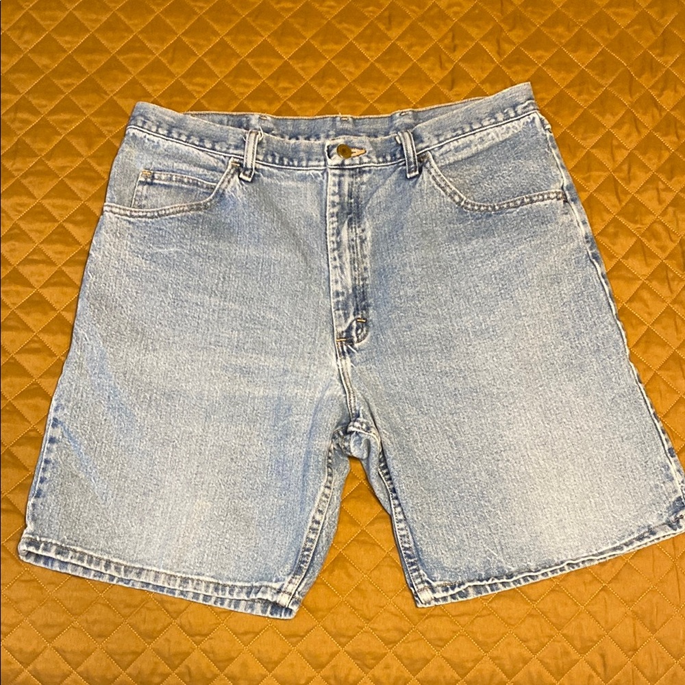 Wrangler Vintage Light Blue Jean Shorts for Men